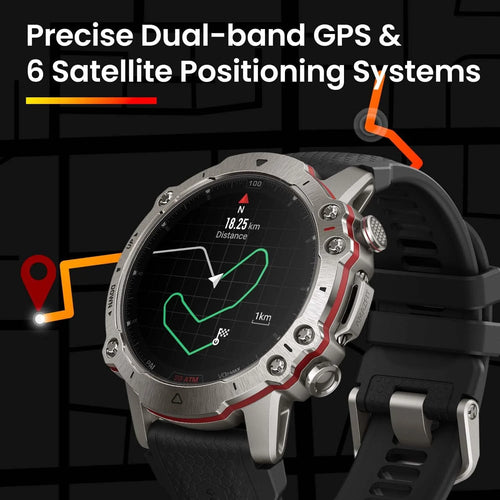 Amazfit Uniseks Falcon Granatowy Smartwatch, Czarny/Srebrny, 1.69