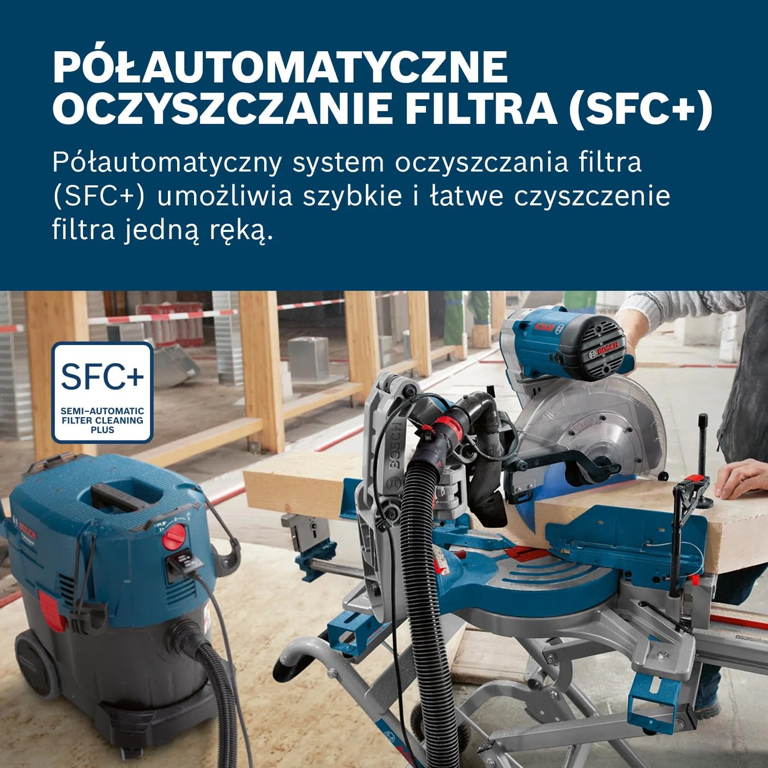 Bosch Professional: odkurzacz do pracy na mokro i sucho GAS 35 L SFC+ (1 200 W, 3 rury chromowane, wąż 3 m, zestaw dysz podłogowych, 1 filtr płaski fałdowany, worek na pył)