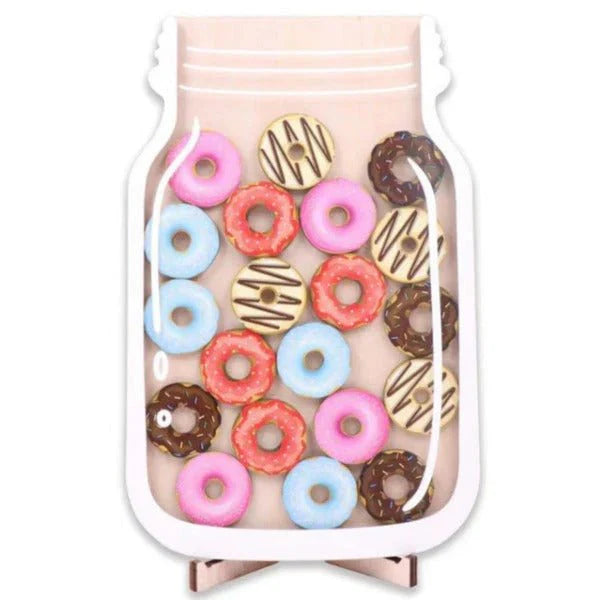 Wooden Reward Jar with Acrylic Glass for Task Tracking and Motivation