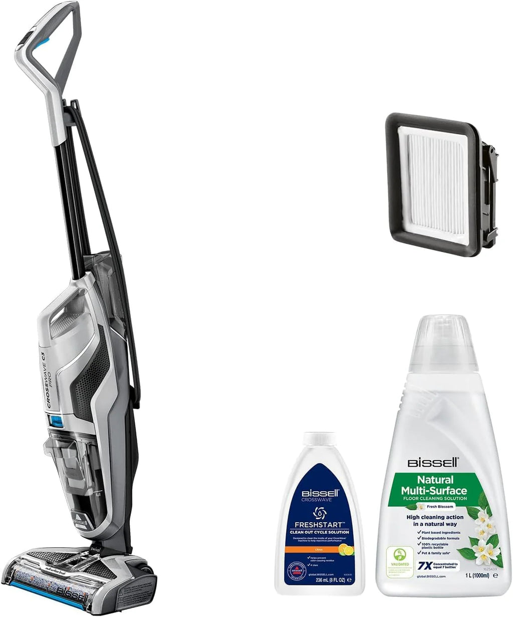 BISSELL CrossWave HydroSteam PET, Odkurzacz Piorący na Mokro Sucho z Kablem, Odkurza, Myje i Suszy, Odkurzacz z Trybem Parowym, Idealny dla Właścicieli Zwierząt, Czyszczenie Wielopowierzchniowe, 3517N