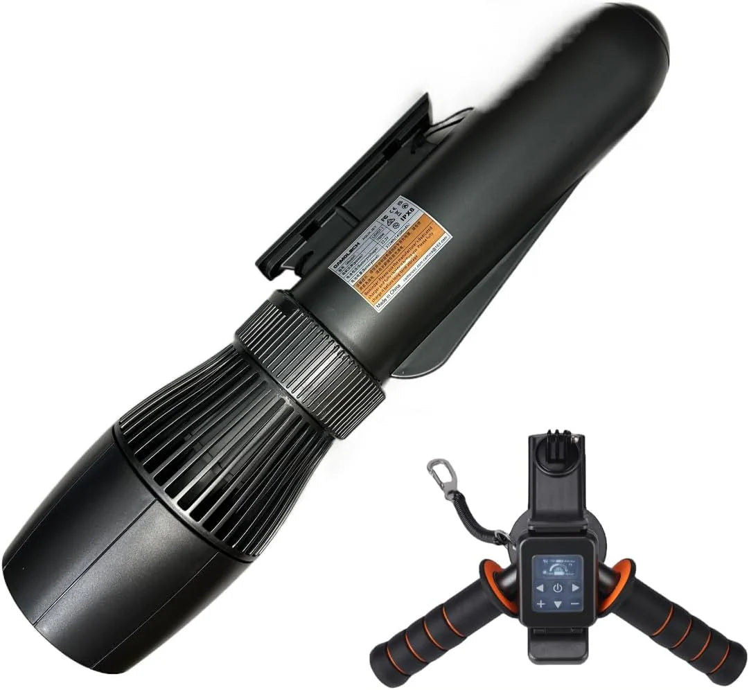 Elektryczny skuter wodny Jetski 700 W, 3 m/s, 14500 mAh, skuter wodny 160 min, bezszczotkowy silnik napędowy pod wodą do basenu i morza (standardowy + uchwyt + zestaw sup)