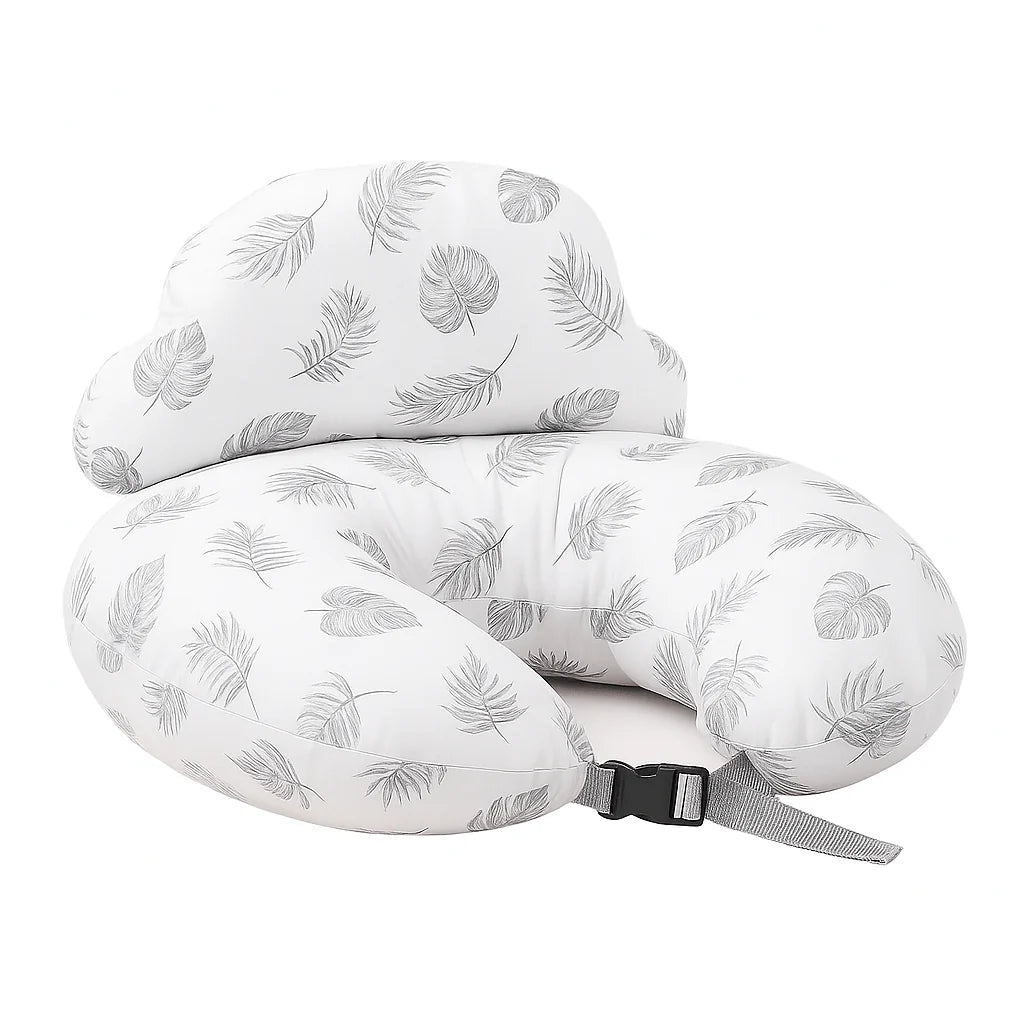 Adjustable Nursing Pillow with C-Shaped Design With Waist Strap