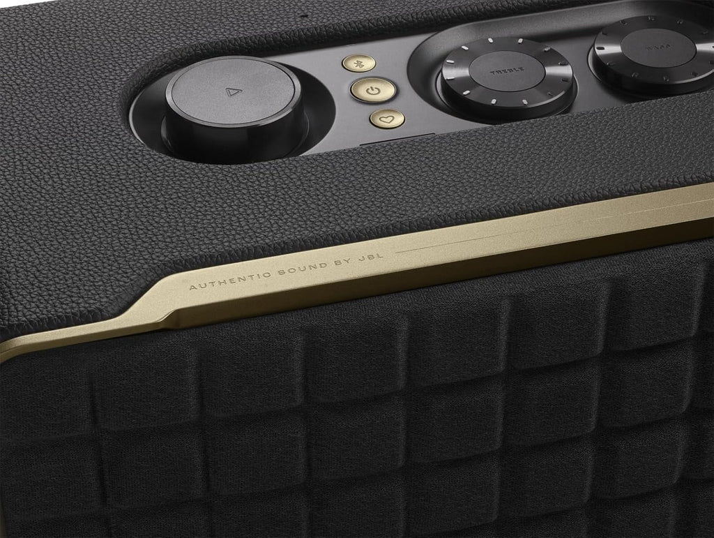 JBL Authentics 300, Głośnik Bezprzewodowy, 8h Odtwarzania, z Wbudowanym Wi-Fi, Bluetooth, Dźwiękiem Stereo i Mocnym Basem, Kompatybilny z Alexa i Google Home, w Stylu Retro