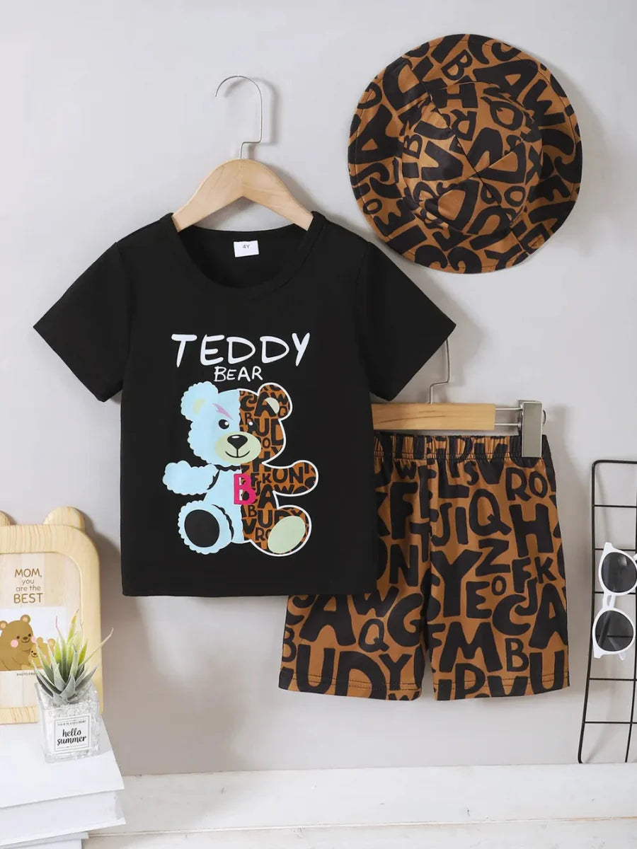 Three-Piece Kids Outfit Set for Daily Casual Wear