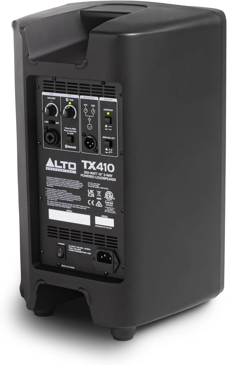 ALTO TS410 Aktywny Głośnik PA 2000W 10 z 3-Kanałowym Mikserem, Bluetooth, Bezprzewodowym Podłączaniem Głośników, DSP i Aplikacją