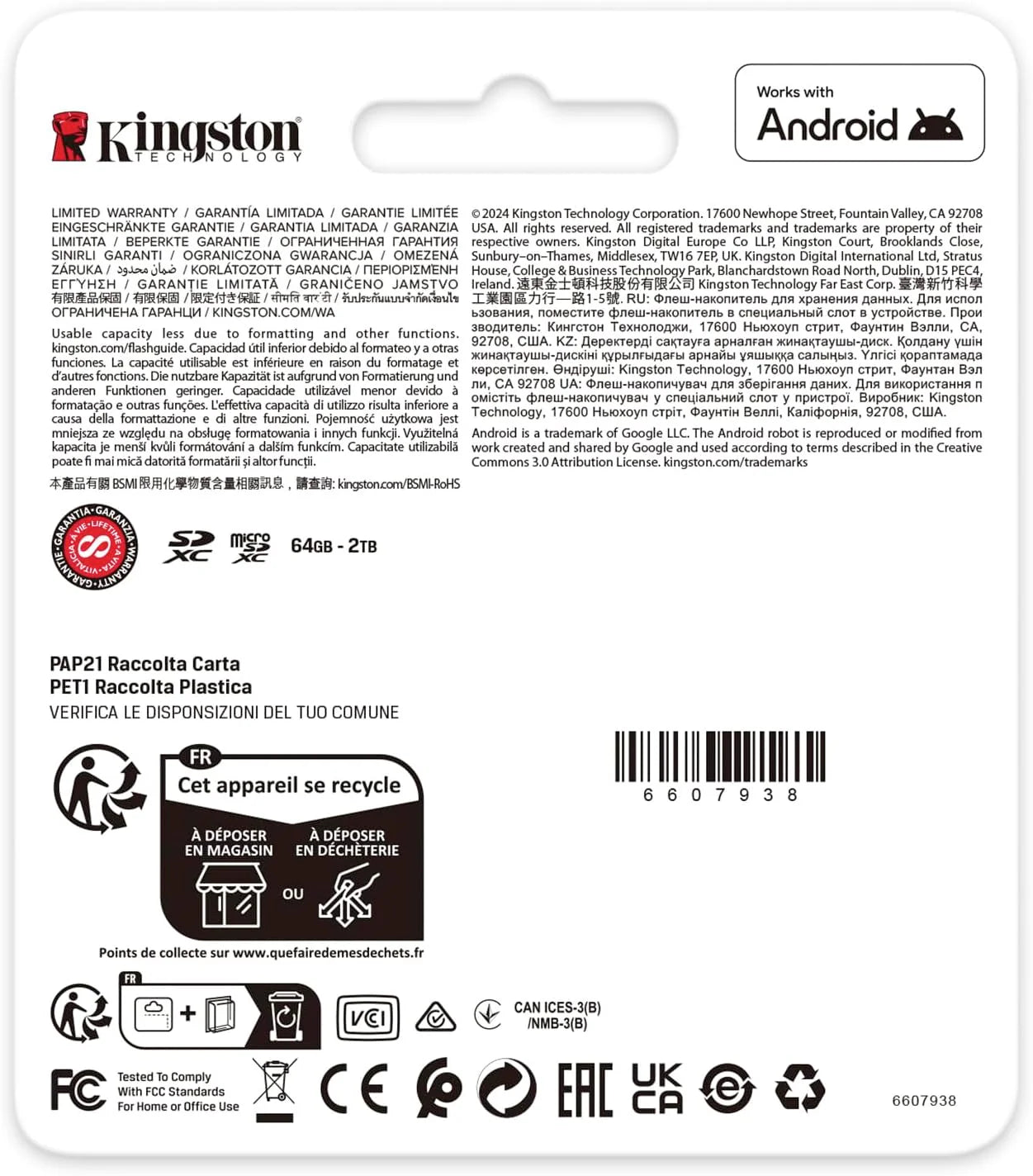 Kingston Canvas Go Plus karta pamięci microSDXC Gen4 200 MB/s A2 U3 V30 1 TB pojedyncze opakowanie bez karty ADP - SDCG4/1TBSP