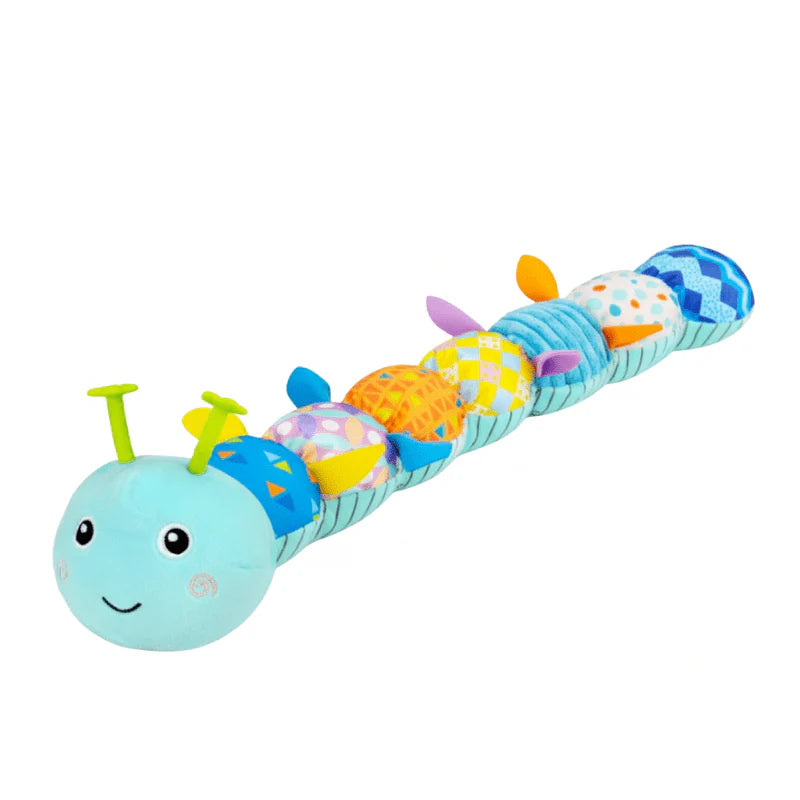 Caterpillar Plush 4 in 1 Toy with Music, Rattle, Crinkle, 0 to 12 Months
