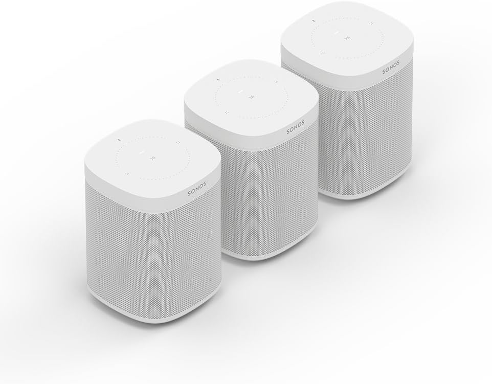 Sonos One Smart Zestaw głośników - głośniki multiroom WiFi, Alexa, Airplay, Streaming 4-Raum Set czarny