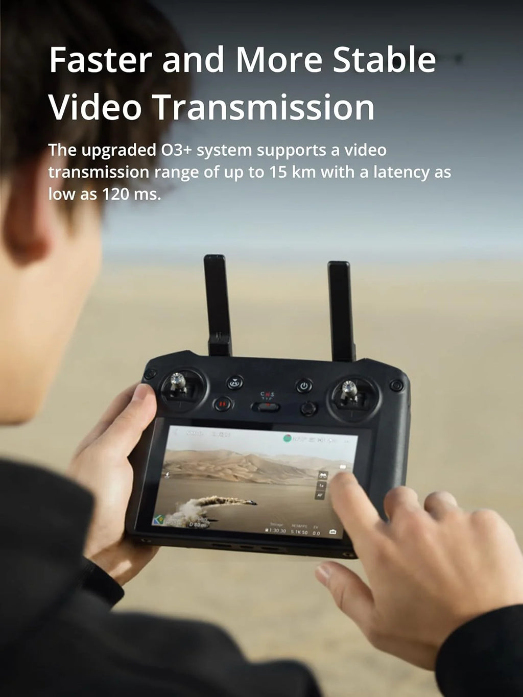 dji RC Pro - wysokowydajny pilot do Mavic 3 i Air 2S, jasny ekran 1080p, zasięg 15 km, idealny do użytku na zewnątrz i wysokiej jakości zdjęć lotniczych
