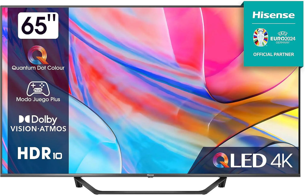 Hisense 50A7KQ QLED VIDAA Smart TV, telewizor 50 cali, z technologią Quantum Dot Colour, 60 Hz VRR, Dolby Vision, Bluetooth i HDMI, udostępnianie na telewizorze, Alexa wbudowana (2023)