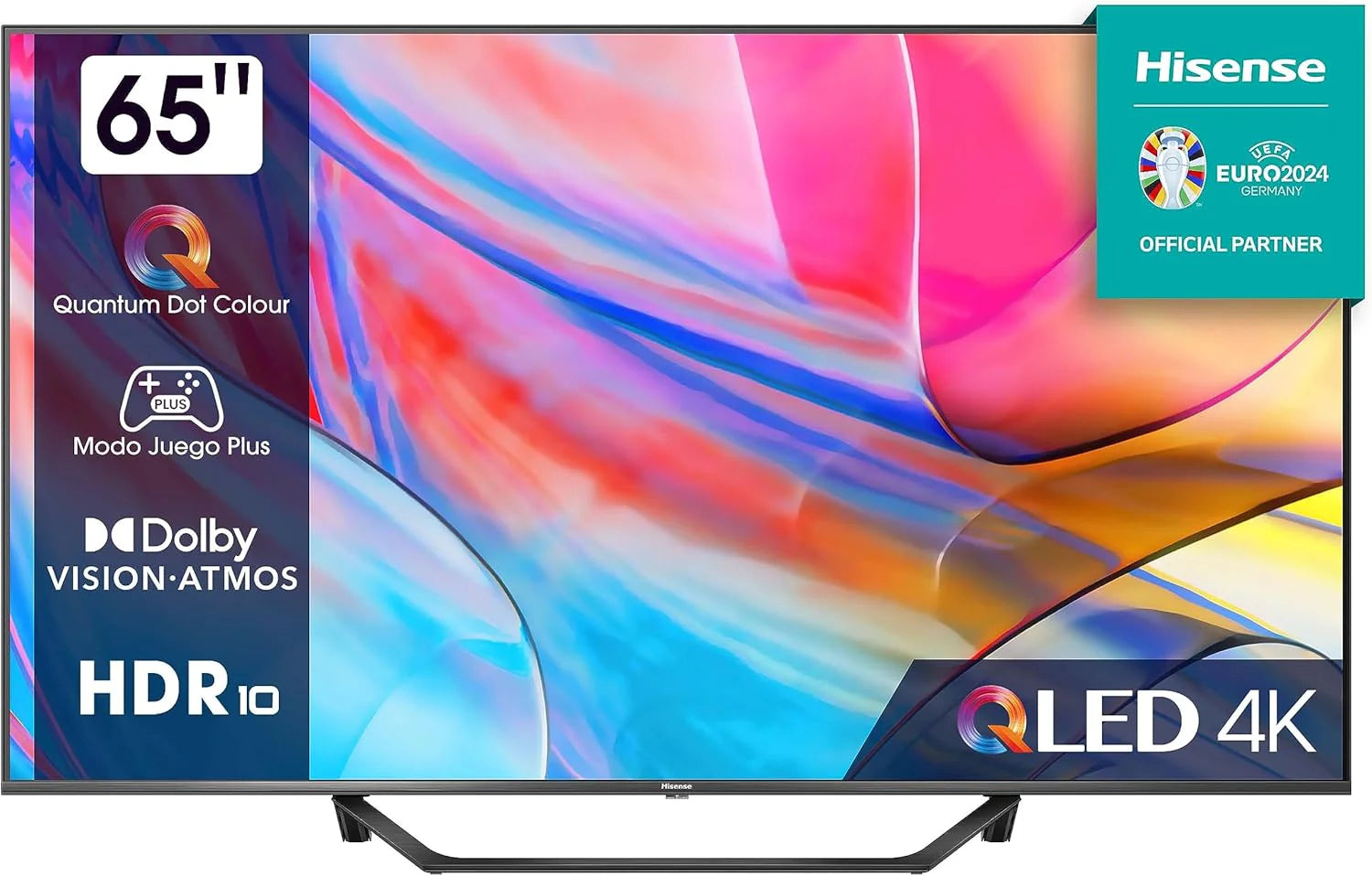 Hisense 50A7KQ QLED VIDAA Smart TV, telewizor 50 cali, z technologią Quantum Dot Colour, 60 Hz VRR, Dolby Vision, Bluetooth i HDMI, udostępnianie na telewizorze, Alexa wbudowana (2023)