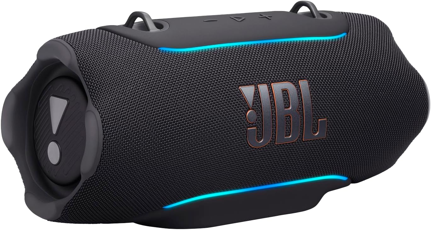 JBL Xtreme 5 Przenośny głośnik Bluetooth z JBL Pro Sound, wygodnym paskiem na ramię, wodoodpornością IP68, wbudowanym powerbankiem, Czarny