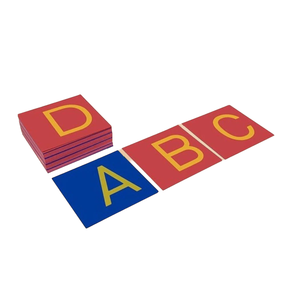 Uppercase Sandpaper Letters Set with Color-Coded Boards