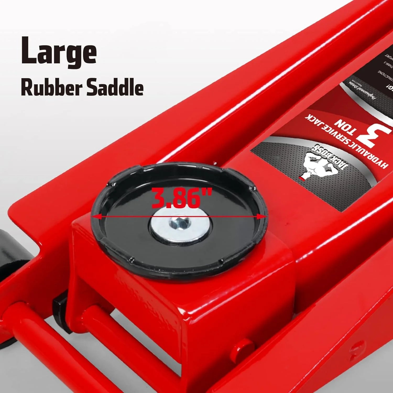 3 Ton Low Profile, Aluminum and Steel Racing Floor Jack with Dual Pistons Quick Lift Pump for Sport Utility Vehicle, Lifting Range 3-15/16 min to 18-5/16 max, Red