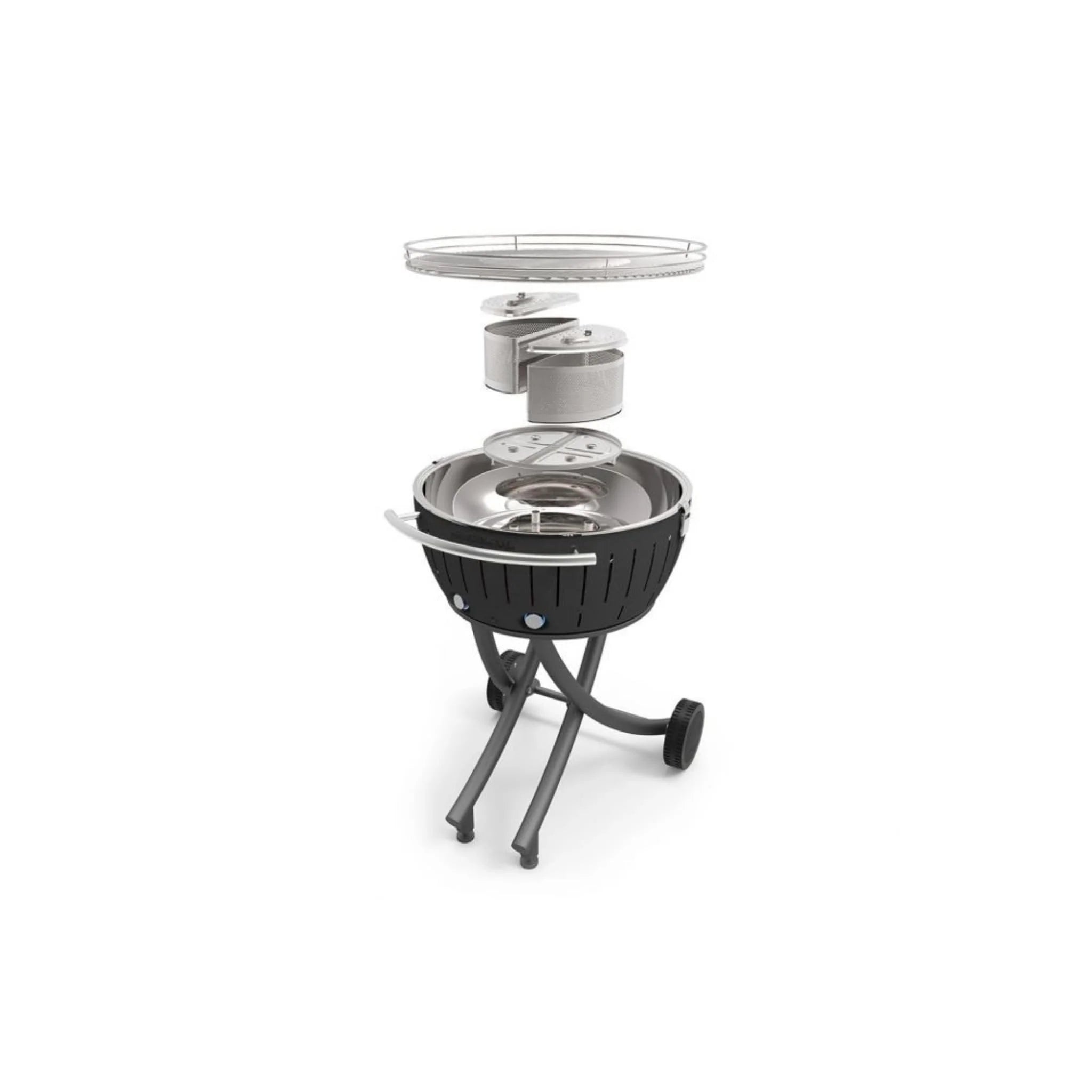LotusGrill LG-AN-600 grill ogrodowy XXL, antracytowo-szary, średnica 57,6 cm, z zasilaczem