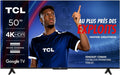 TCL Bezpośredni telewizor LED 50V6C 50 4K HDR Smart TV z Google TV (Dolby Audio, Motion Clarity, kompatybilny z Google Assistant & Alexa)