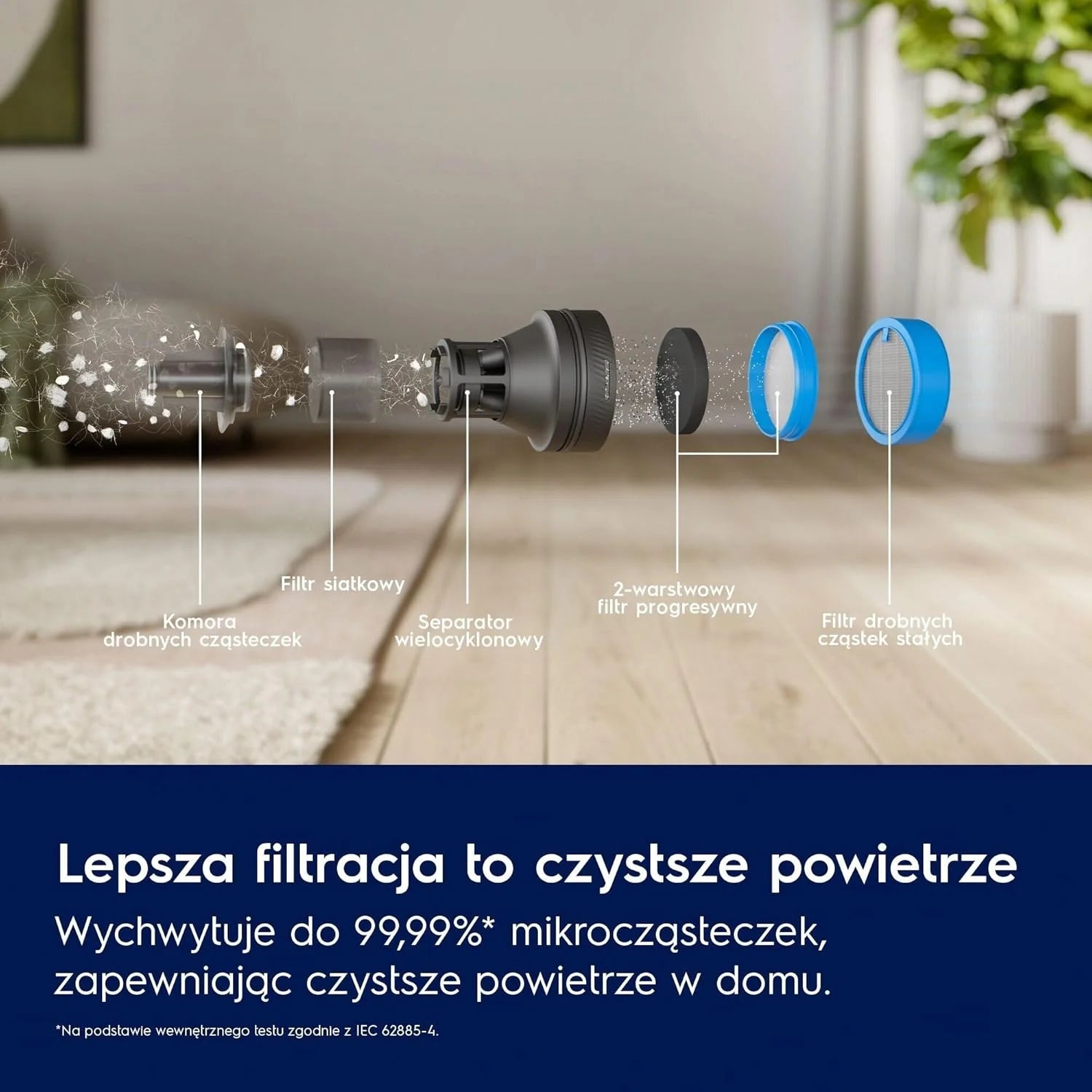 Electrolux Odkurzacz Bezprzewodowy Ultimate 800 EP82AB25UG, Dysza wielopowierzchniowa PowerPro, Ergonomiczna konstrukcja i tryb automatyczny na powierzchni, Czas pracy 90 minut, Miejska Szarość
