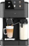 Cecotec Ekspres do kawy z podwójnym wyjściem Power Espresso 20 Barista Cream. 1550 W, 20 prętów, zbiornik na ziarna kawy 250g, młynek z 30 poziomami mielenia, termoblok, zbiornik na wodę 2.5 L