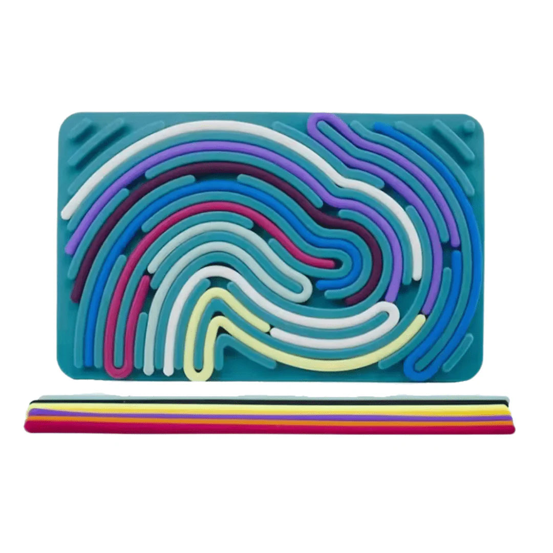 Montessori Silicone Sensory Board with Adhesive Colorful Strips