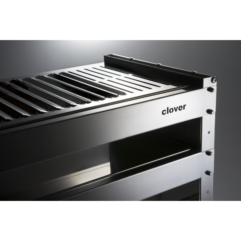 Grill węglowy Clover z kółkami ze stali nierdzewnej,
