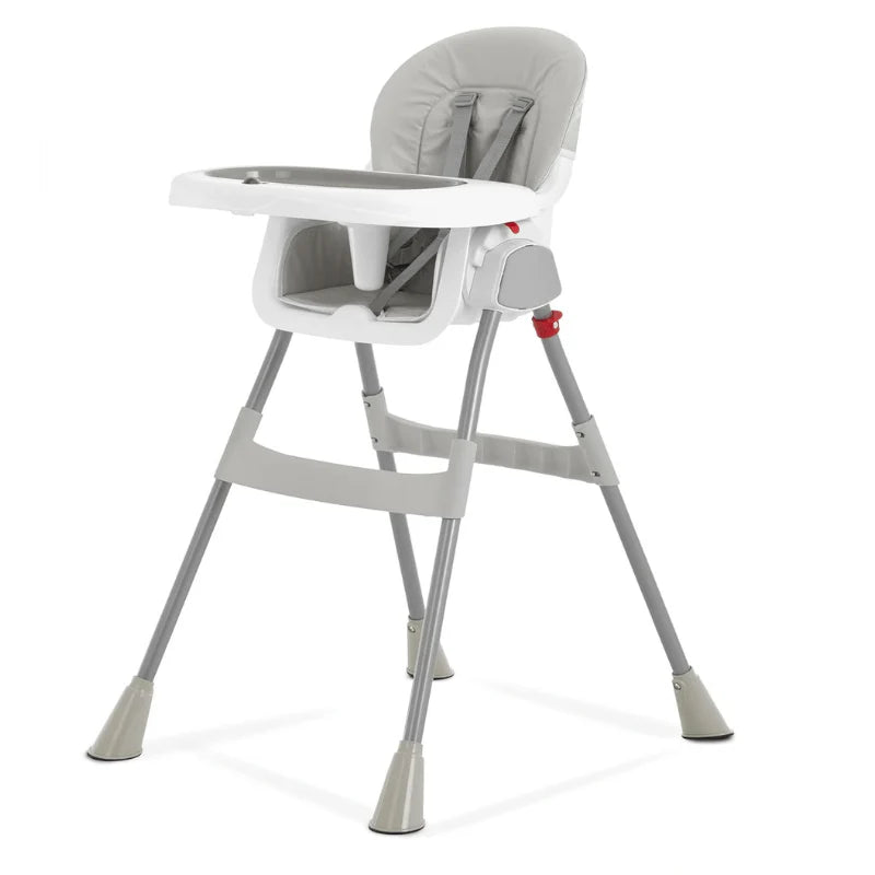 2-in-1 Folding High Chair to Booster with 3 Reclines, 5-Point Harness