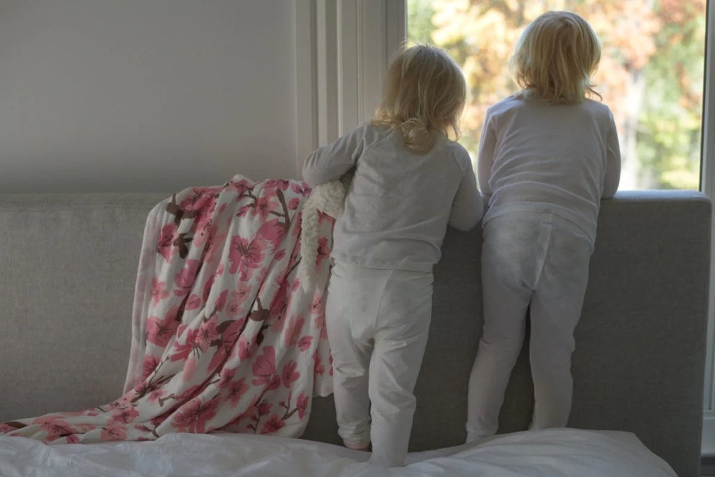 Cherry Blossom Bamboo Muslin Blanket