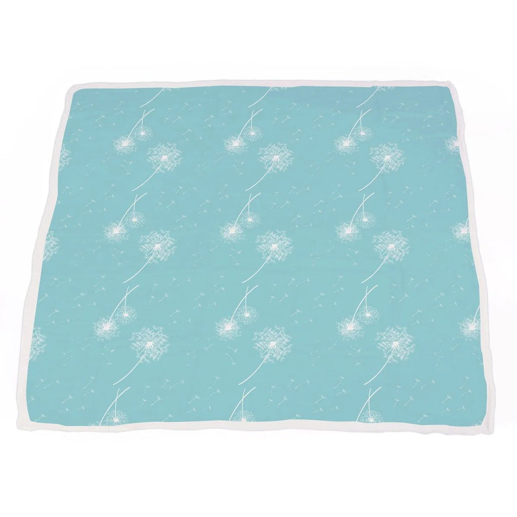Corgi and Dandelion Seeds Bamboo Muslin Blanket