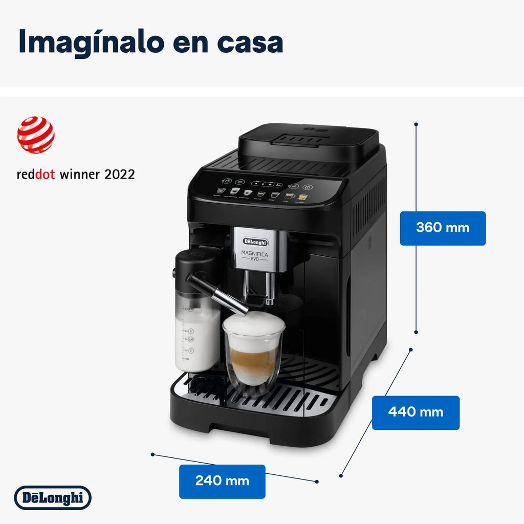 De'Longhi Magnifica Evo Ecam Ekspres do Kawy, Srebrny, 1450 WW 230 VV