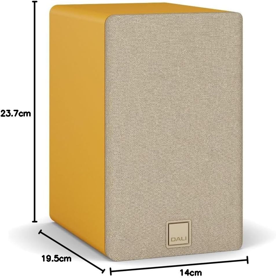 DALI KUPID Kompaktowe pasywne głośniki półkowe klasy premium, 2-drożna konstrukcja z głośnikiem niskotonowym 11.4 cm i głośnikiem wysokotonowym 2.5 cm, w zestawie uchwyt ścienny (para), ciemny orzech