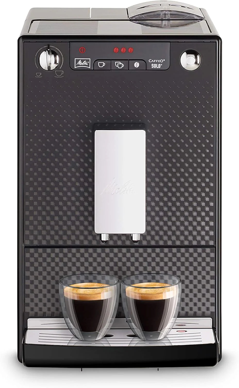 Melitta E 950-222 Caffeo Solo Automatyczny Ekspres do Kawy, 1400 W, 1,2 Litra, Czarny/Srebrny