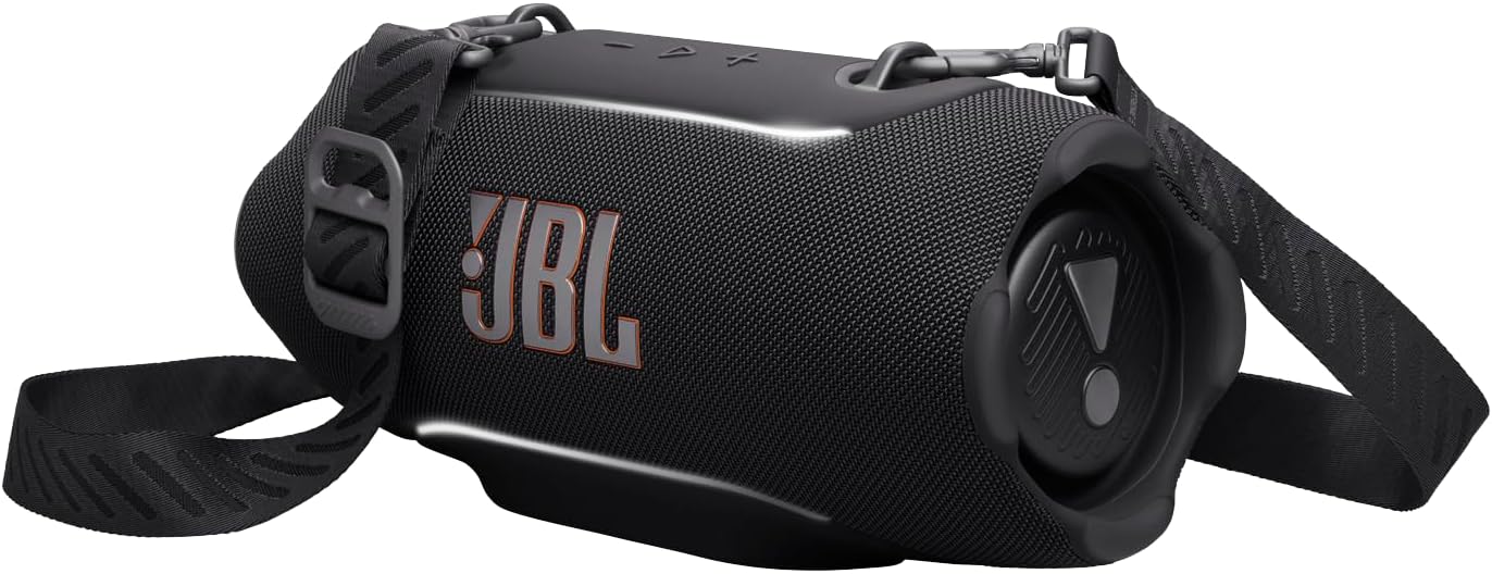 JBL Xtreme 5 Przenośny głośnik Bluetooth z JBL Pro Sound, wygodnym paskiem na ramię, wodoodpornością IP68, wbudowanym powerbankiem, Czarny