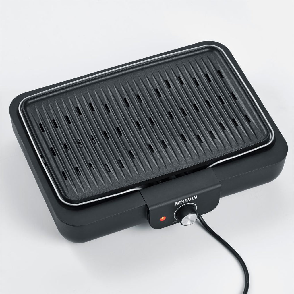 Grill stołowy Severin PG 8556 z płytą grillową - 2300 W, czarny