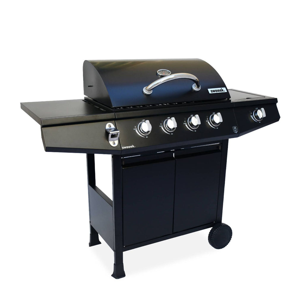 Grill gazowy Treville 4 Black - 4 palniki + 1 płyta grzewcza