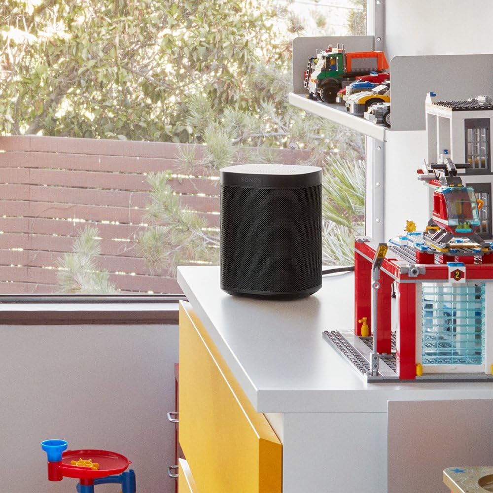 Sonos One Smart Zestaw głośników - głośniki multiroom WiFi, Alexa, Airplay, Streaming 4-Raum Set czarny
