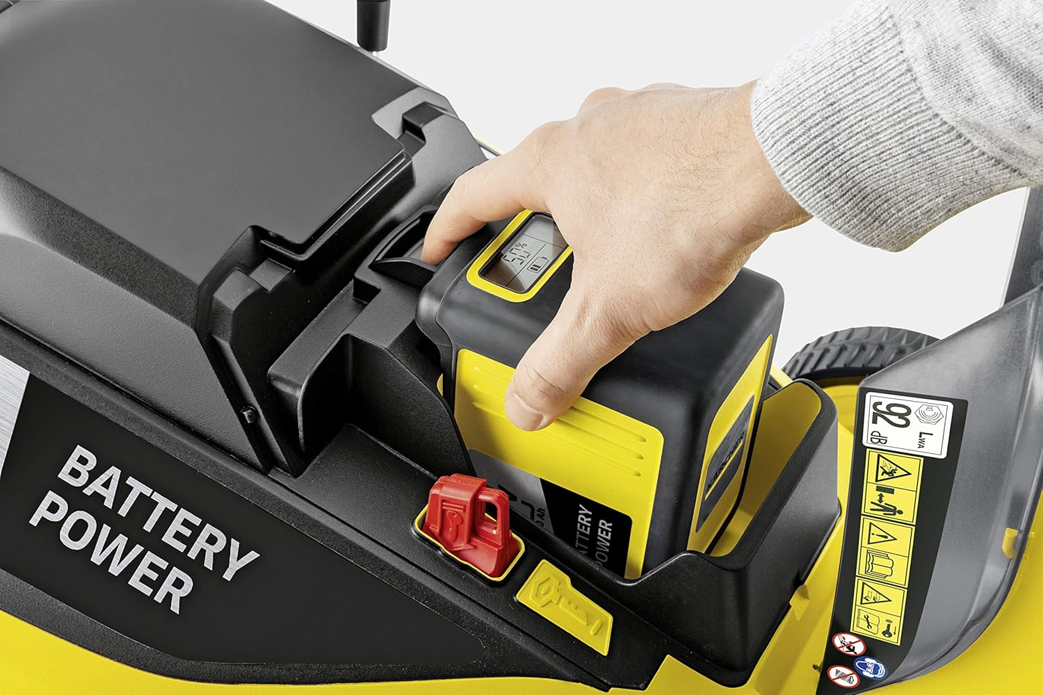 Kärcher akumulatorowa kosiarka LMO 18-36 Battery (wersja bez akumulatora i ładowarki) wymienna bateria, kompatybilna z platformą bateryjną, bezprzewodowa kosiarka do trawy