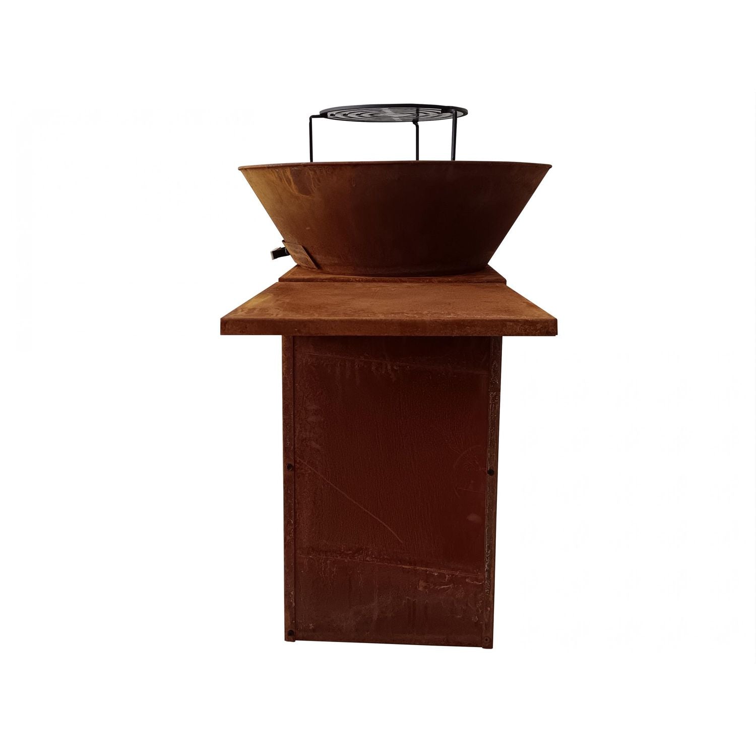 Grill ze stali Corten z płytą grillową o średnicy 60 cm