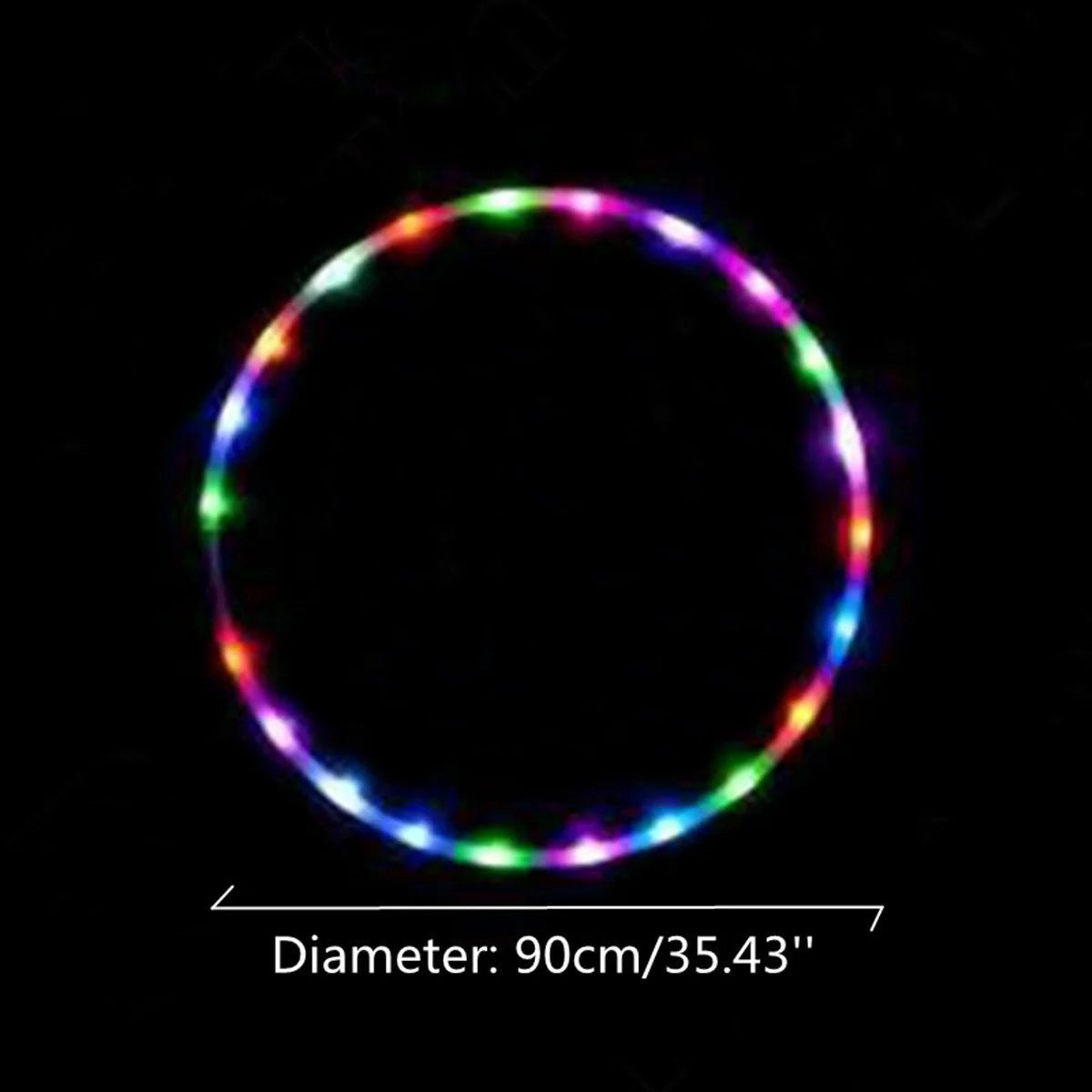 LED Hula Hoop with Adjustable Size and Multicolor Glow from 23 to 35