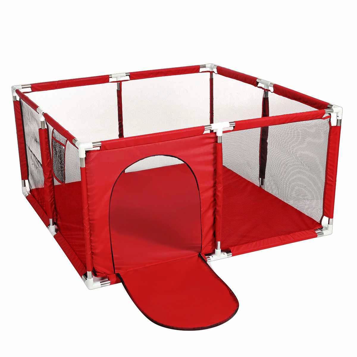 Large Baby Playpen 72x48in with Breathable Mesh and Barrier