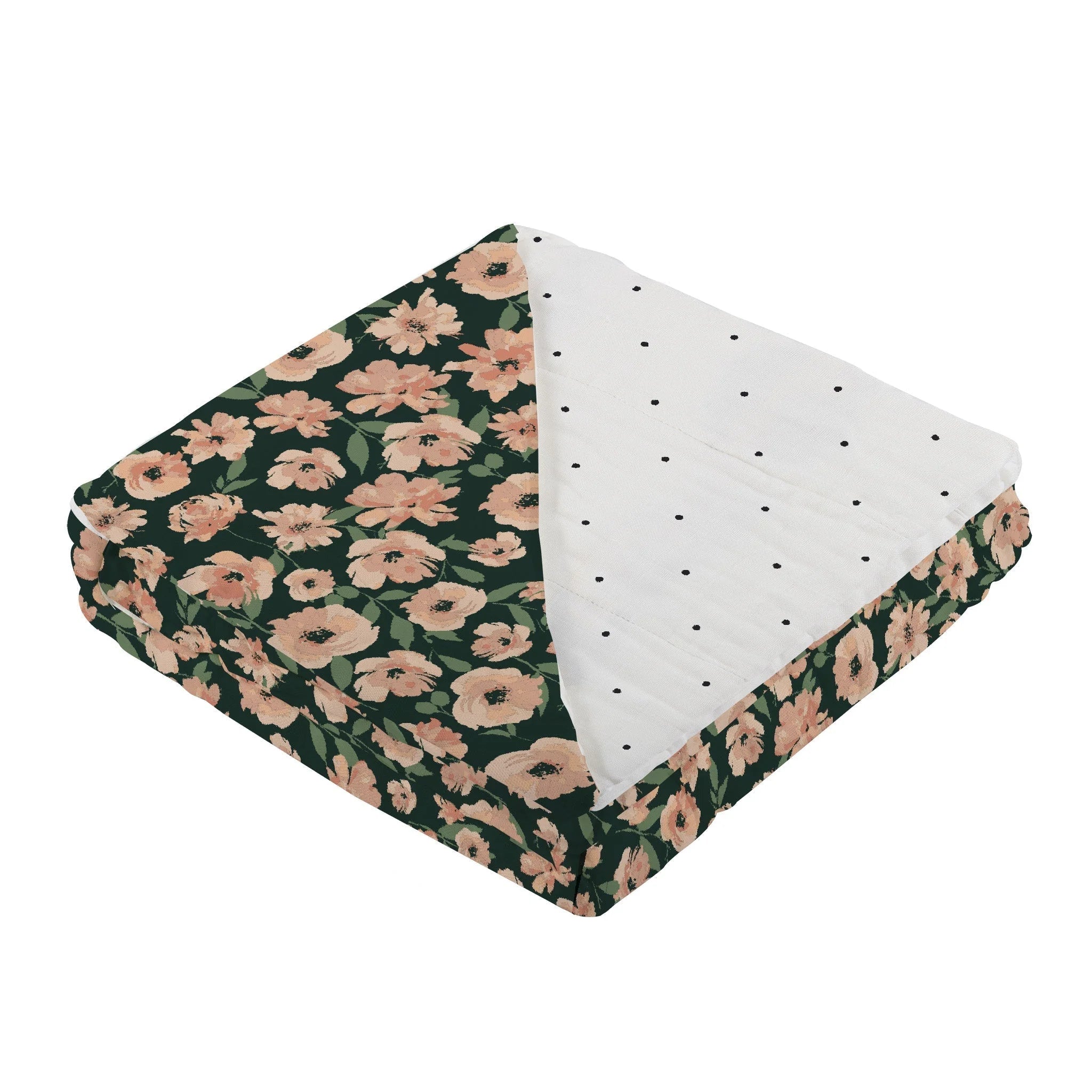Canyon Sunset Flowers and White Polka Dot Blanket