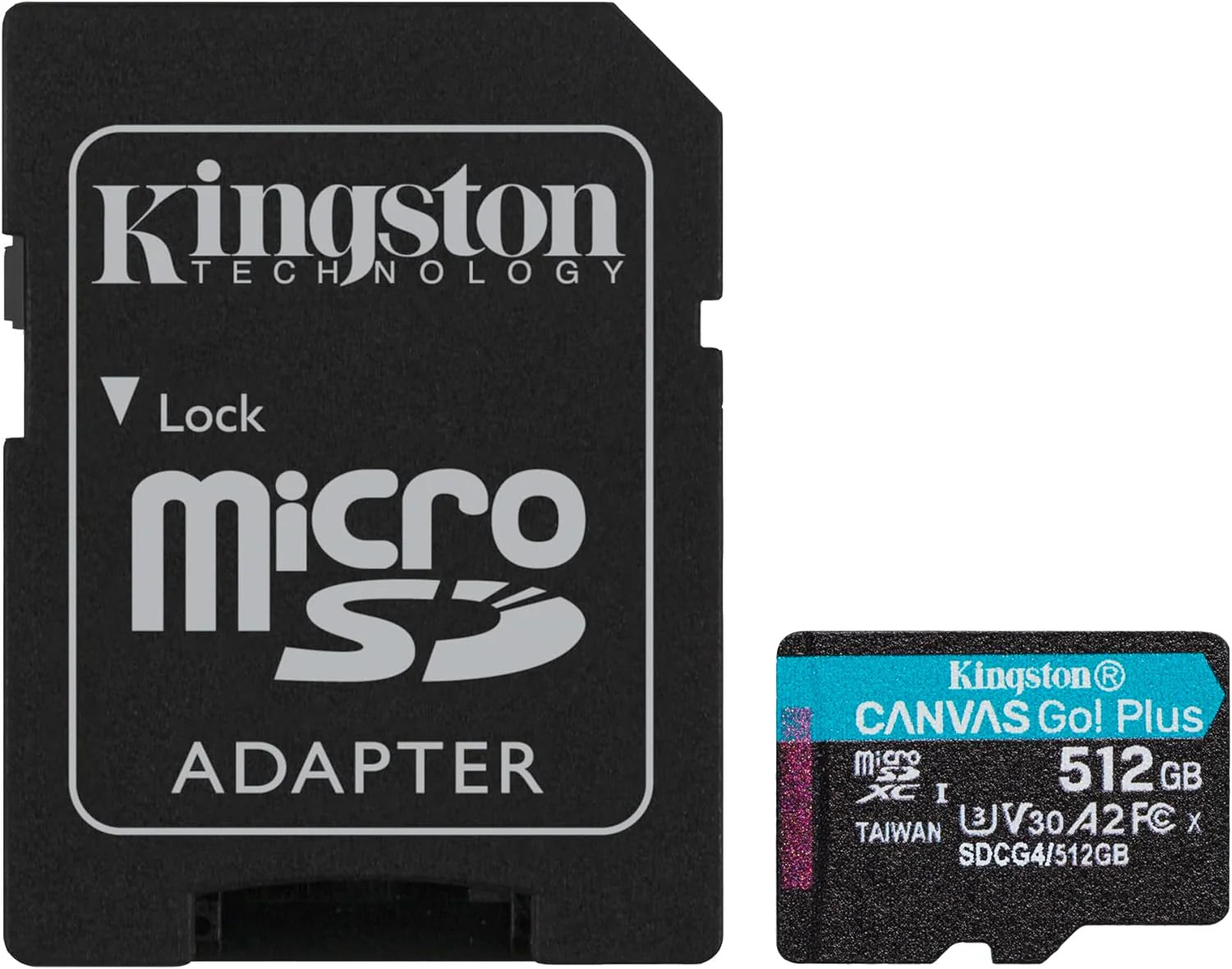 Kingston Canvas Go Plus karta pamięci microSDXC Gen4 200 MB/s A2 U3 V30 1 TB pojedyncze opakowanie bez karty ADP - SDCG4/1TBSP