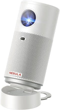 Projektor NEBULA Capsule Air Google TV, oficjalna licencja Netflix, inteligentny mini projektor 720p z Wi-Fi, 2 godziny odtwarzania (biały)