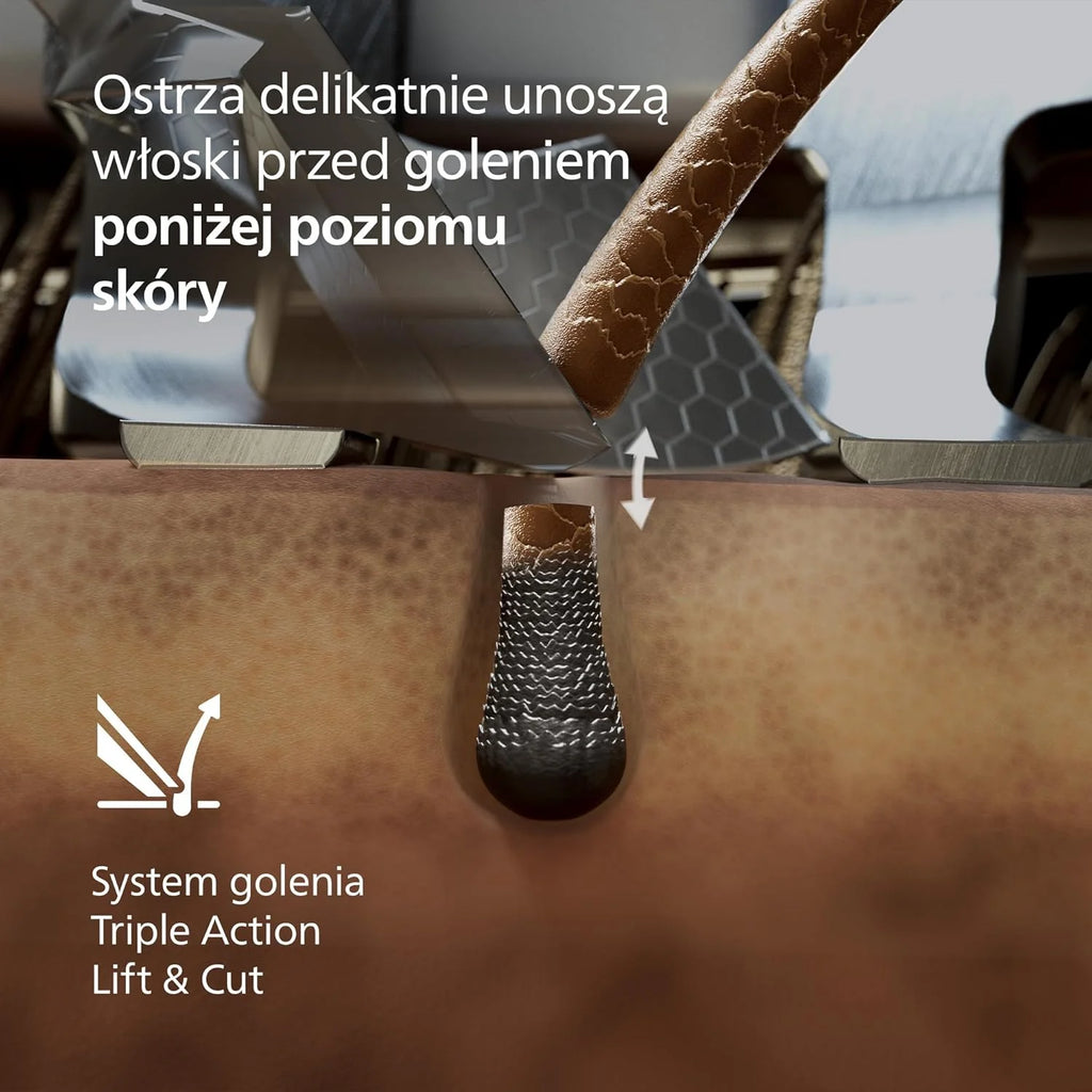 Philips Shaver i9000 Prestige Ultra, golarka elektryczna do golenia na sucho i mokro z technologią Skin IQ Pro, System Triple Lift & Cut, obrotowe 360º ostrza, 5 trybów golenia, Model XP9402/46
