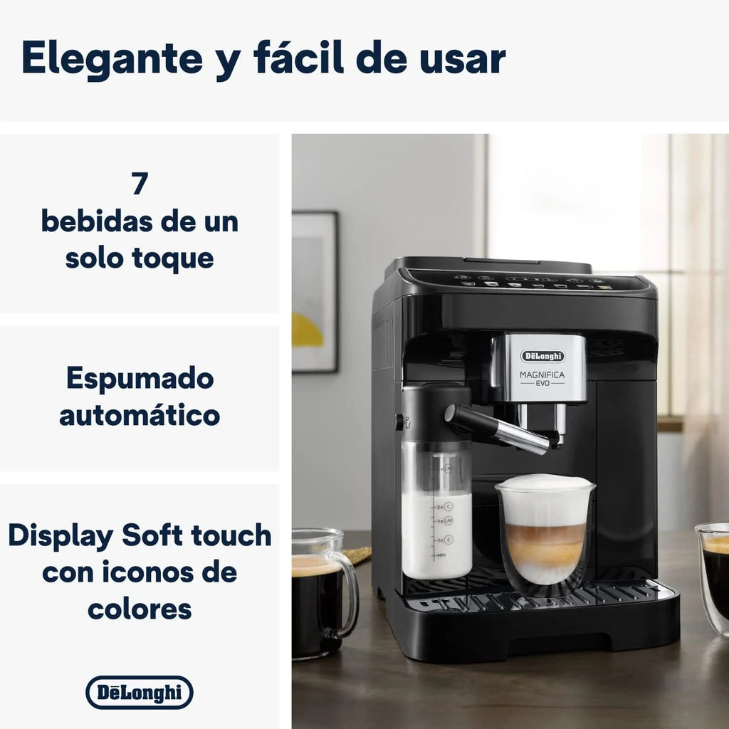 De'Longhi Magnifica Evo Ecam Ekspres do Kawy, Srebrny, 1450 WW 230 VV