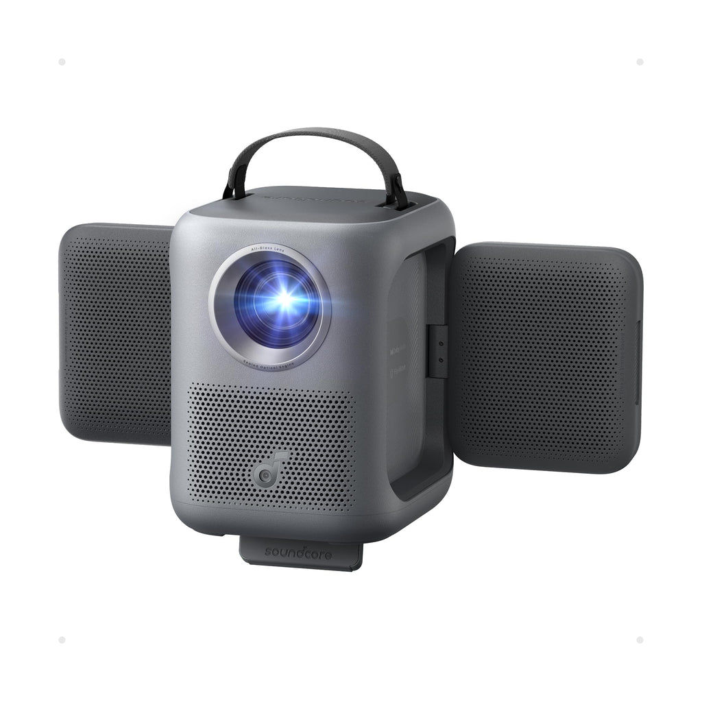 Inteligentny projektor soundcore Nebula P1i z WiFi i Bluetooth, obrotowymi głośnikami, dźwiękiem Dolby Audio 2.0, jasnością 380 ANSI lumenów, rozdzielczością Full HD 1080P