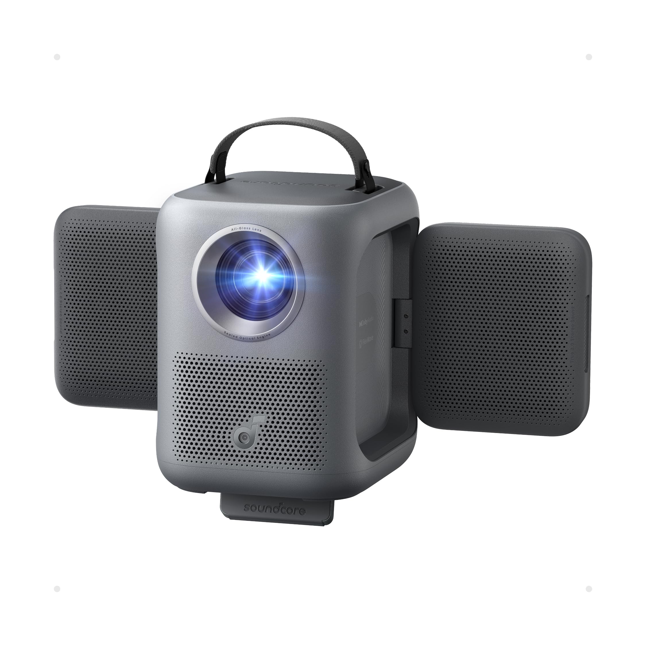 Inteligentny projektor soundcore Nebula P1i z WiFi i Bluetooth, obrotowymi głośnikami, dźwiękiem Dolby Audio 2.0, jasnością 380 ANSI lumenów, rozdzielczością Full HD 1080P