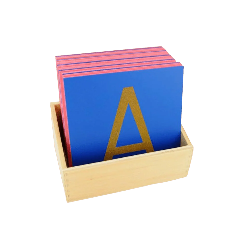 Uppercase Sandpaper Letters Set with Color-Coded Boards