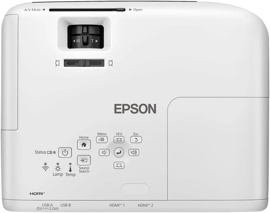 EPSON EB-W55 projektor 3LCD HD-Ready (4000 lumenów, 16:10, rozdzielczość WXGA (1280 x 800 pikseli), WiFi, HDMI, biały