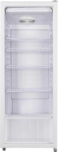 Lodówka Bomann® z drzwiami szklanymi, Klasa energetyczna C, 143 cm, Lodówka na napoje 2-12°C, MultiAirflow, 5 półek drucianych, Odwracalny zawias drzwi, 236 l, Chłodziarka na butelki, KSG 7292, biała