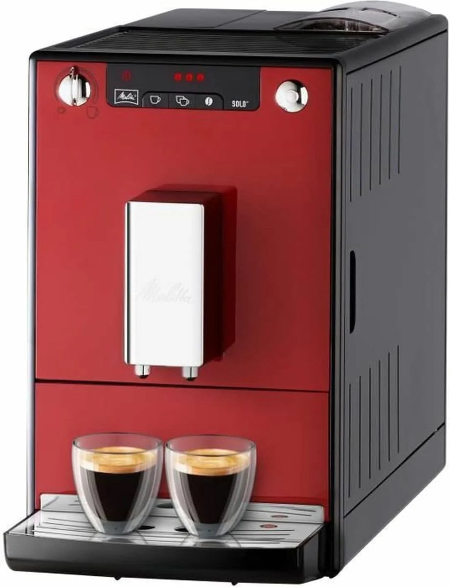 Melitta E 950-222 Caffeo Solo Automatyczny Ekspres do Kawy, 1400 W, 1,2 Litra, Czarny/Srebrny