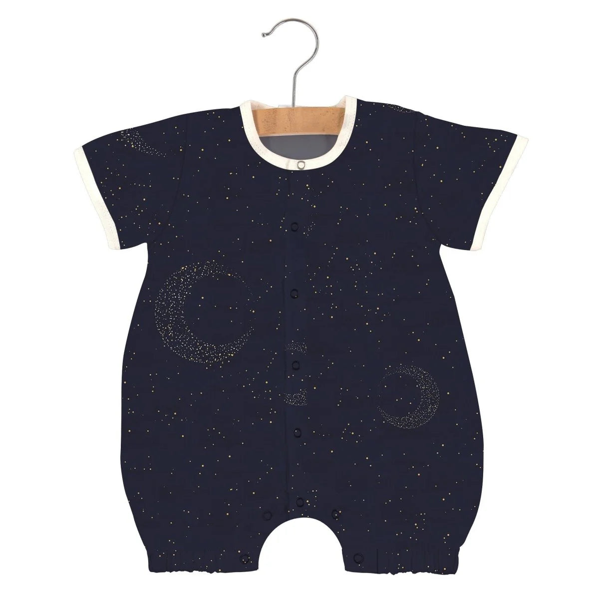 Soft Baby Romper - Natural Bamboo Fabric | Midnight Moon